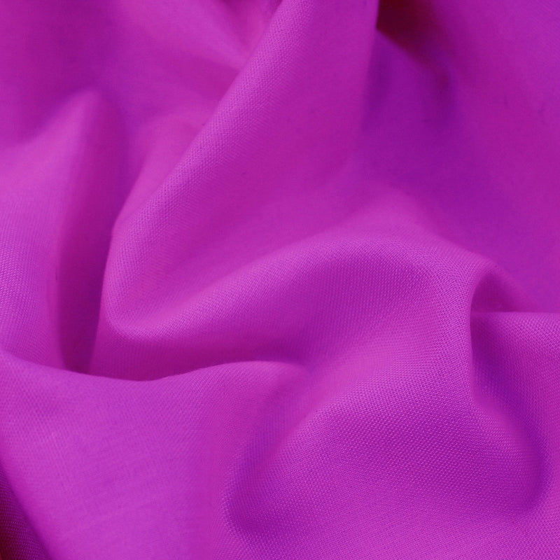 lightweight pure cotton poplin dressamking fabric Fuchsia