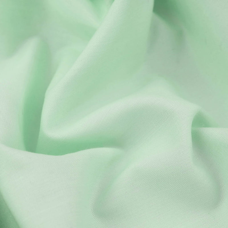 lightweight pure cotton poplin dressamking fabric Mint
