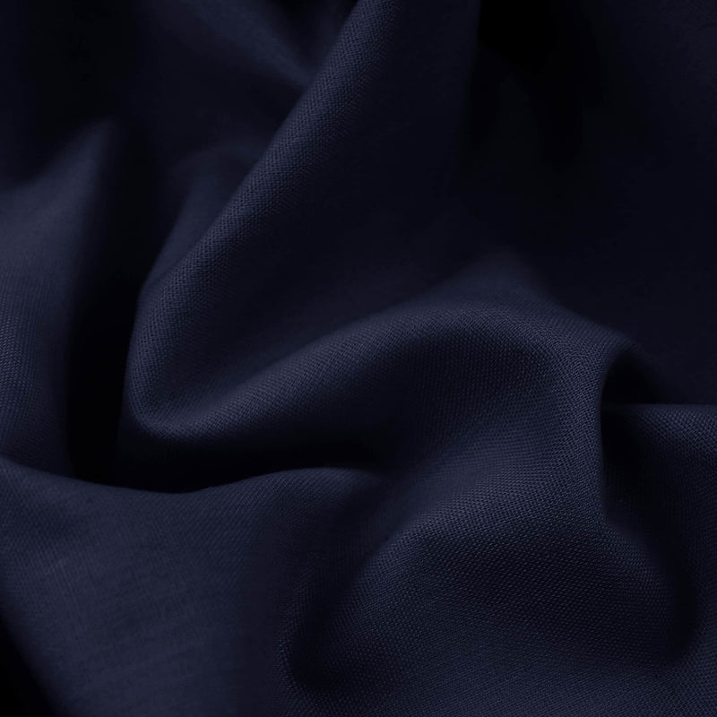 lightweight pure cotton poplin dressamking fabric Navy Blue