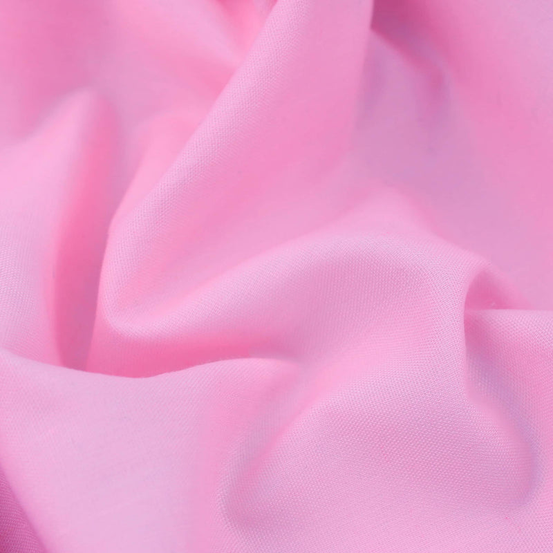 lightweight pure cotton poplin dressamking fabric Pink