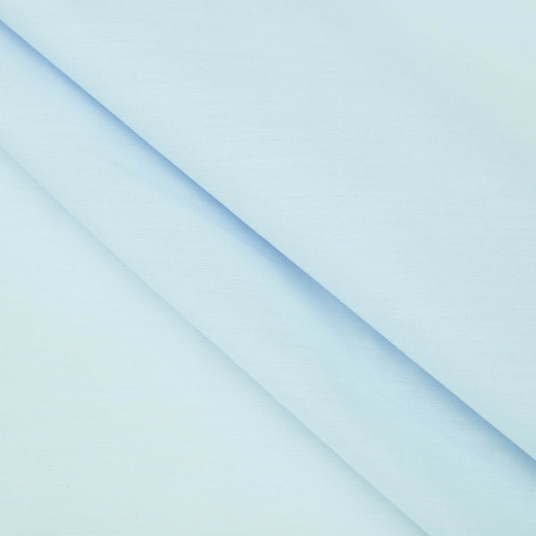 lightweight pure cotton poplin dressamking fabric Powder Blue