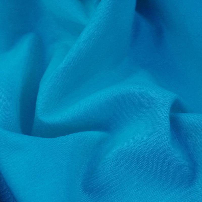 lightweight pure cotton poplin dressamking fabric Vivid Blue
