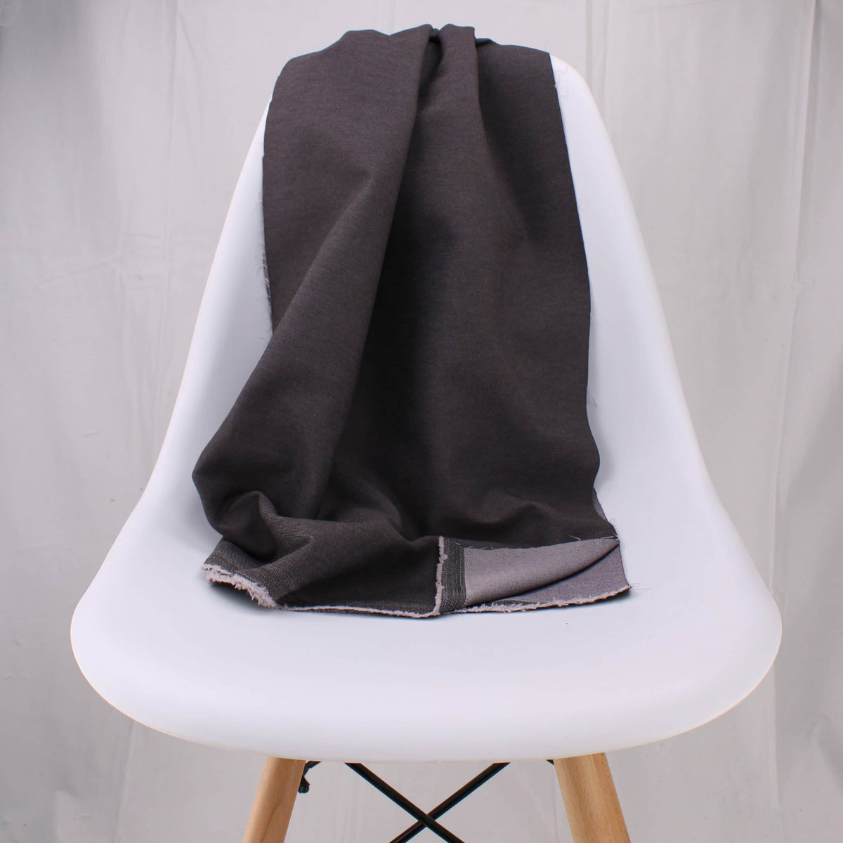 Light 65% cotton denim dressmaking fabric in 17 colours Ash Brown