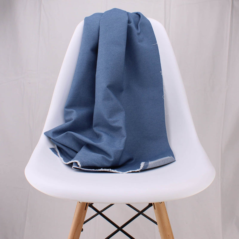 Light 65% cotton denim dressmaking fabric in 17 colours Steel