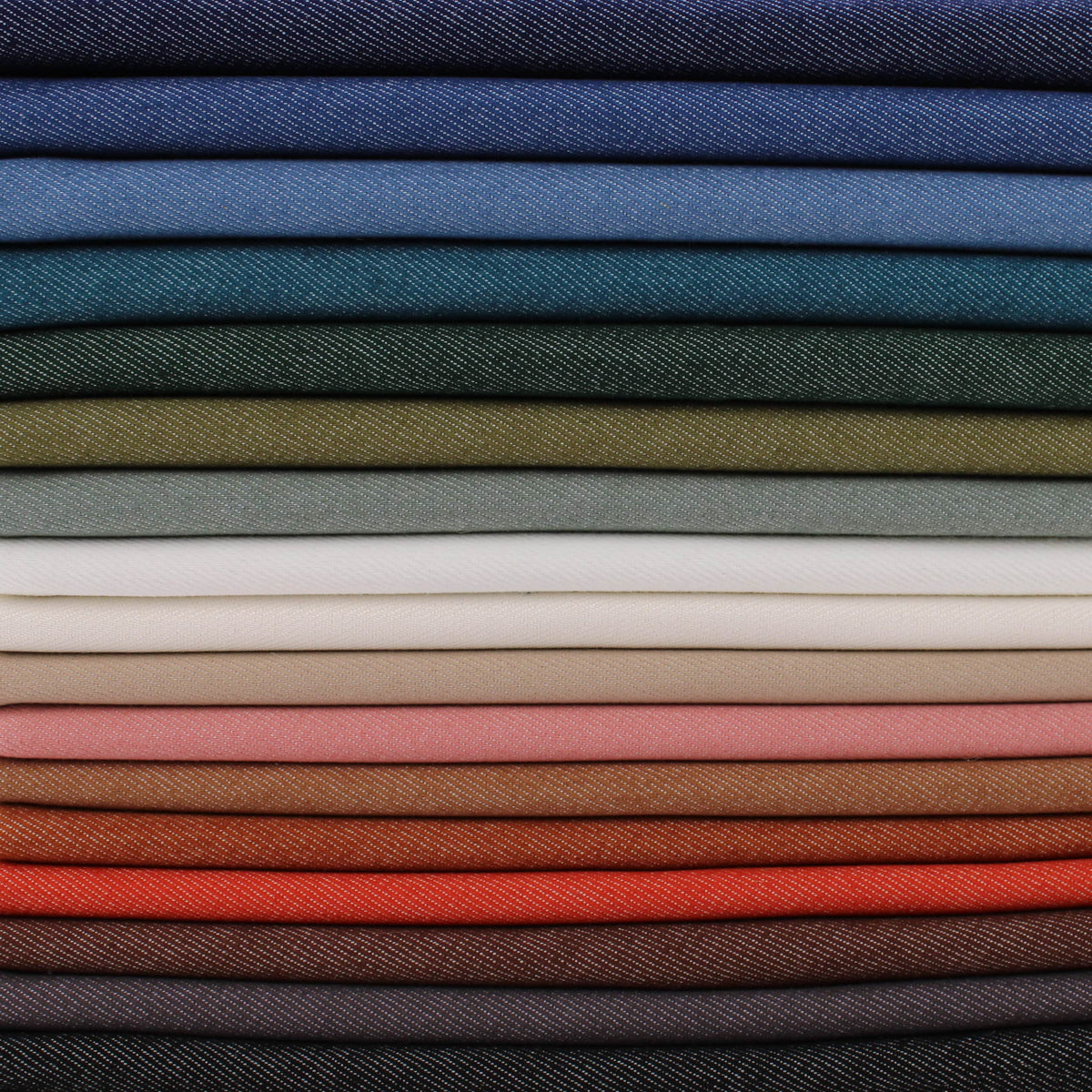 Light 65% cotton denim dressmaking fabric in 17 colours Steel