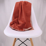 Light 65% cotton denim dressmaking fabric in 17 colours Terracotta