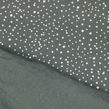 Little Dots and Spots Cotton Jersey Fabric OEKO-TEX pattern kids stretch dressmaking material Dusty Green