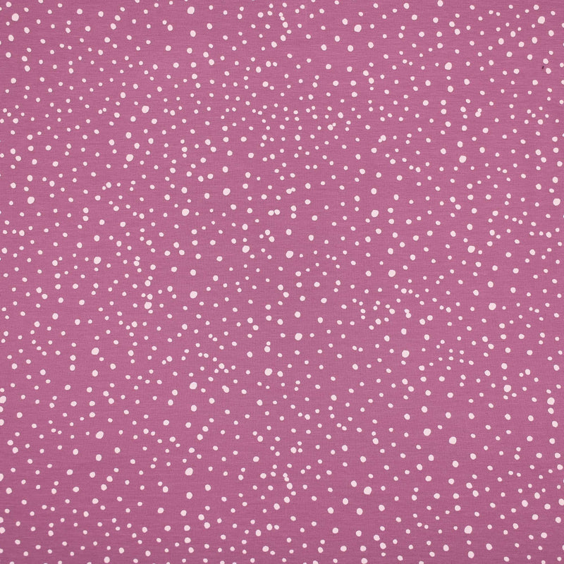 Little Dots and Spots Cotton Jersey Fabric OEKO-TEX pattern kids stretch dressmaking material Old Rose