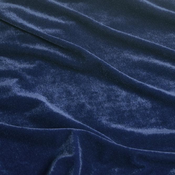 smooth velvet dressmaking women stretch fabric Navy