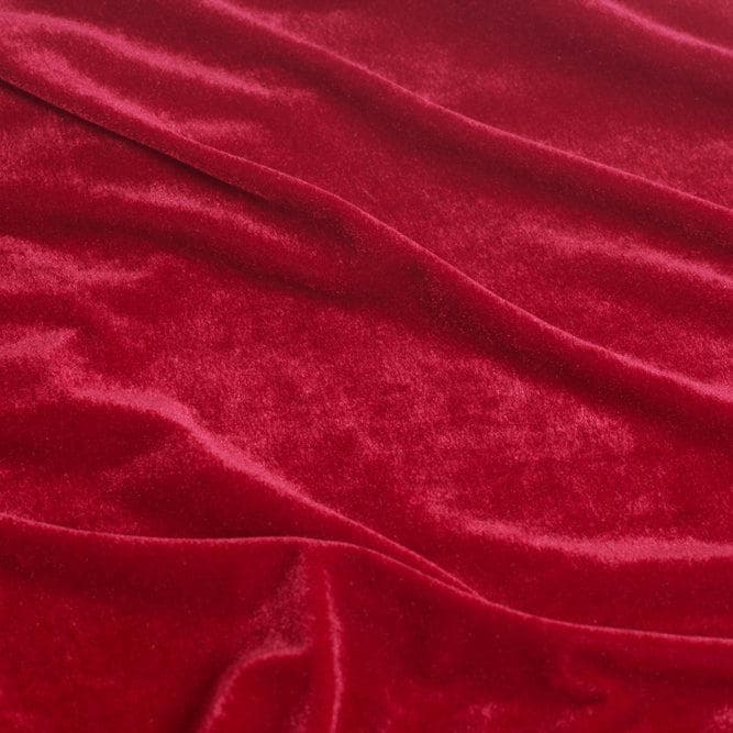 smooth velvet dressmaking women stretch fabric Valentine Red