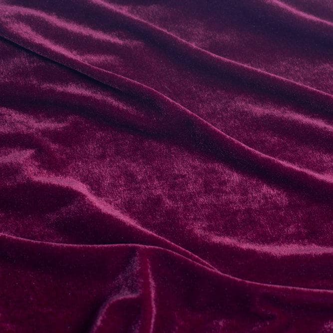 smooth velvet dressmaking women stretch fabric Wine