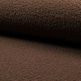 soft sheep wool look boucle furnishing dressmaking fabric Brown