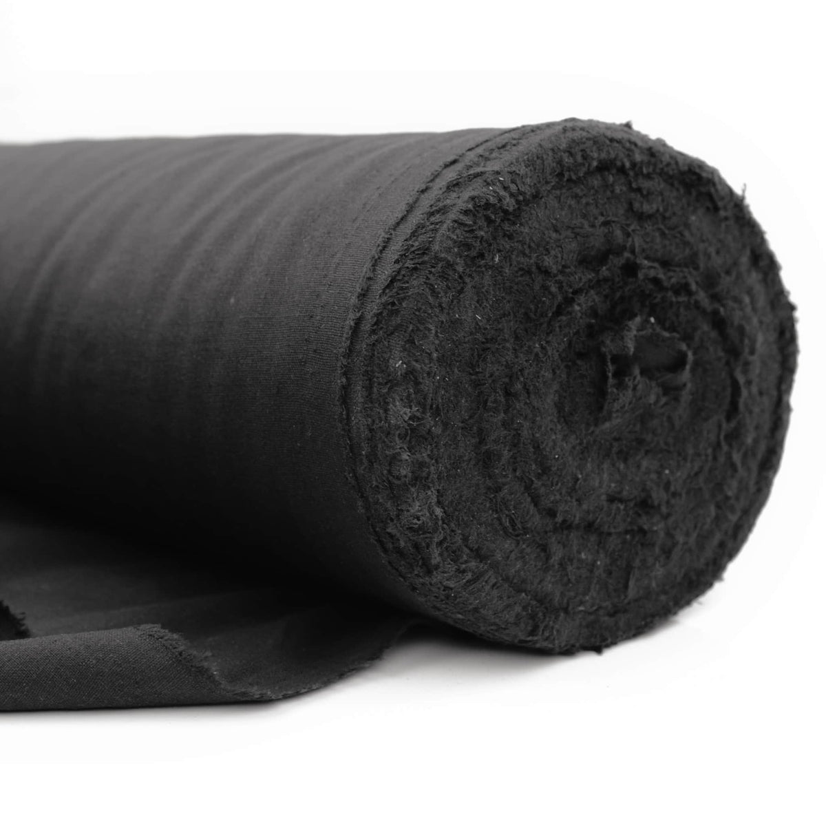 Black Madras Plain Solid Cotton Linen Dressmaking Quilting Fabric Material Black