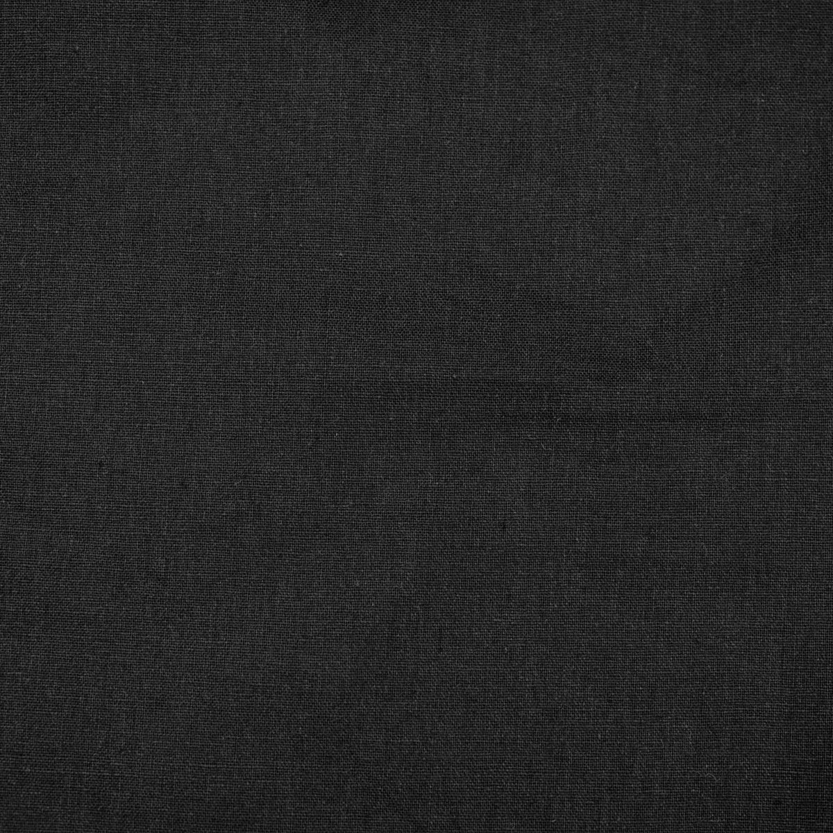 Black Madras Plain Solid Cotton Linen Dressmaking Quilting Fabric Material Black