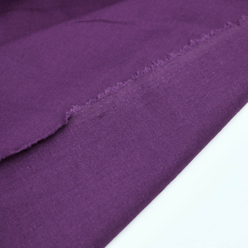 Purple Madras Plain Solid Cotton Linen Dressmaking Quilting Fabric Material Purple