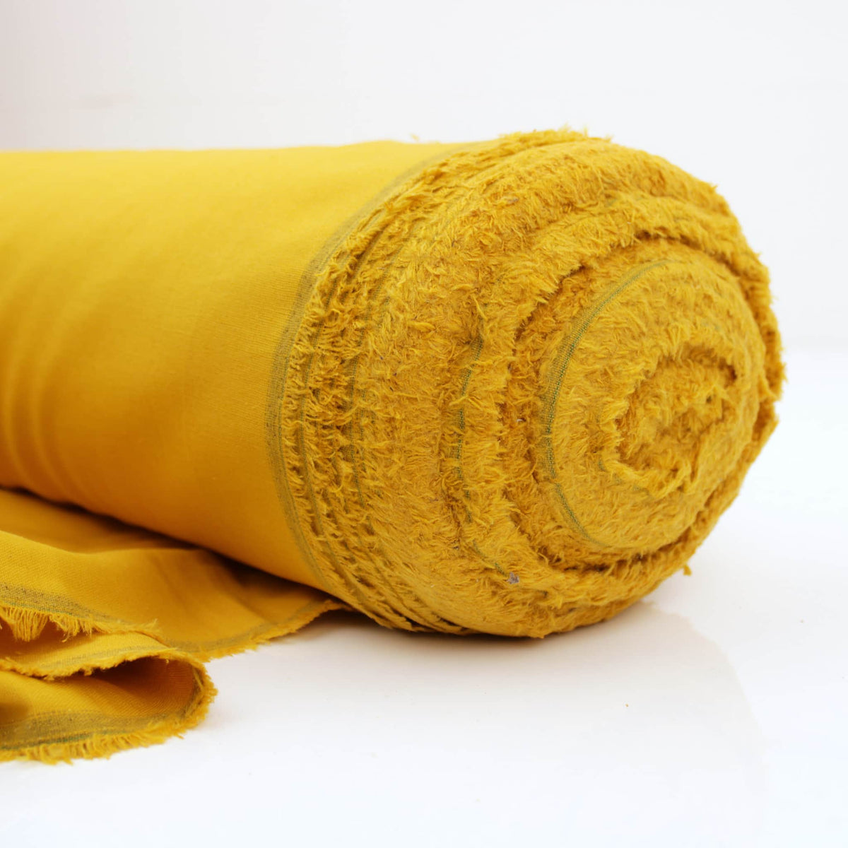 Turmeric Yellow Madras Plain Solid Cotton Linen Dressmaking Quilting Fabric Material Turmeric