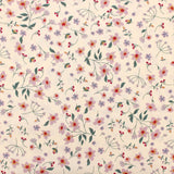 Branches of Flowers Bloom Cotton Poplin Print Dressmaking Fabric Material Kids OEKO TEX Women Woven Quilting Pure Print Soft Floral Natural