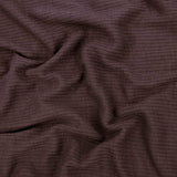 Medium Ribbed Knitted Jersey - Chocolate Brown