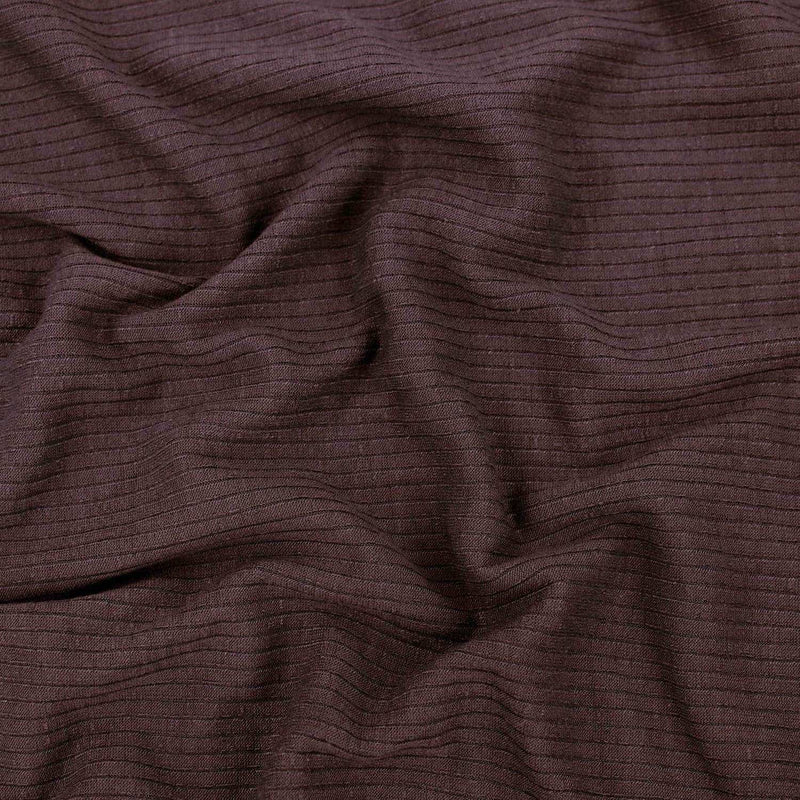 Medium Ribbed Knitted Jersey - Chocolate Brown