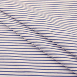 Medium Stripes OEKO-TEX Cotton Jersey Fabric Material Print knit stretch spandex lines dressmaking kids striped soft Jeans Blue