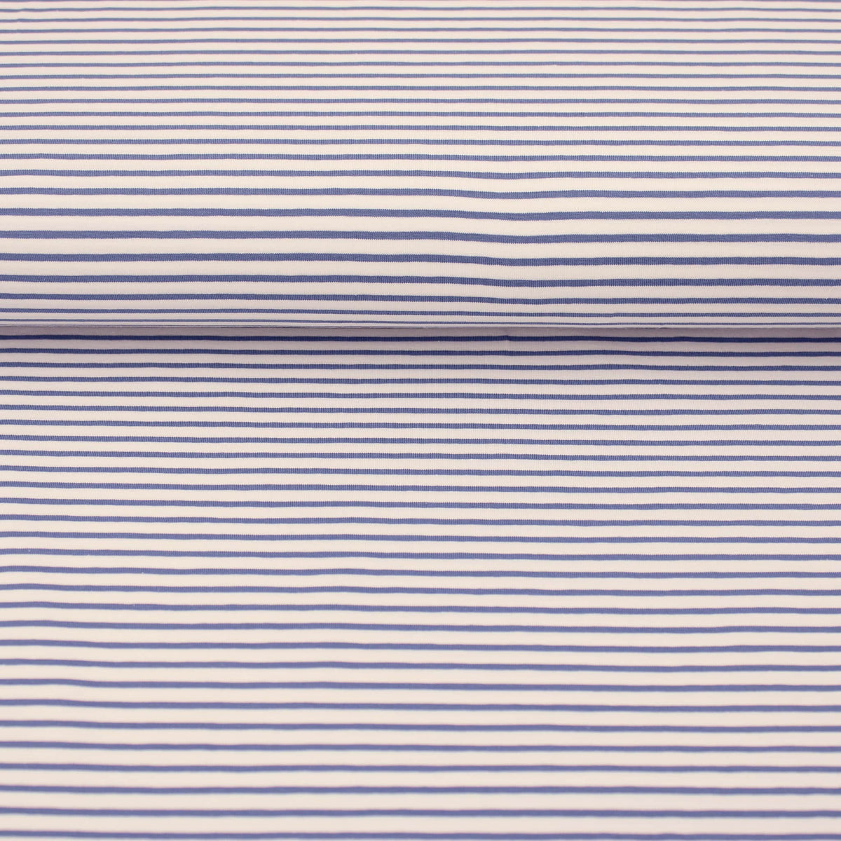 Medium Stripes OEKO-TEX Cotton Jersey Fabric Material Print knit stretch spandex lines dressmaking kids striped soft Jeans Blue