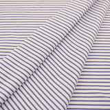 Medium Stripes OEKO-TEX Cotton Jersey Fabric Material Print knit stretch spandex lines dressmaking kids striped soft Jeans Blue