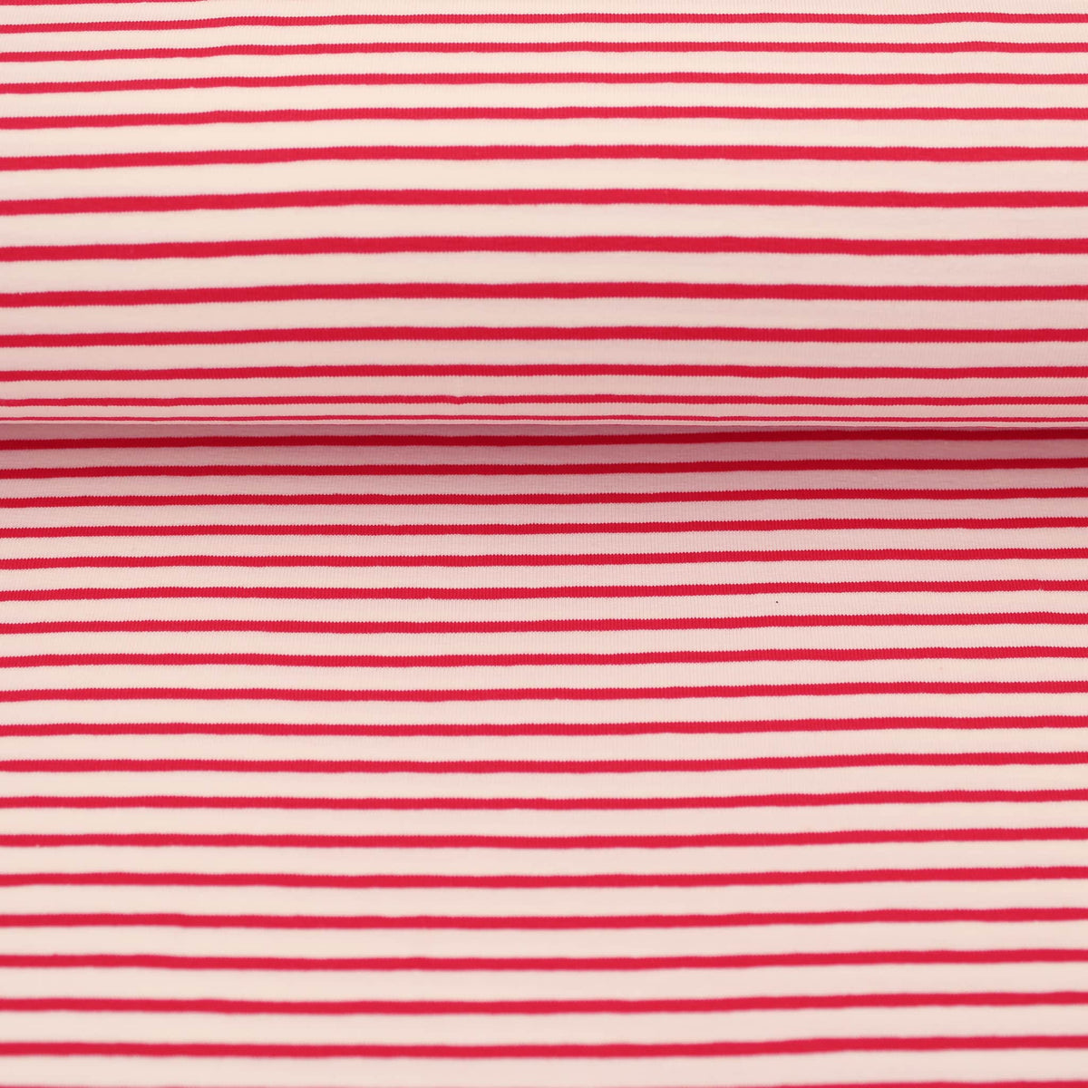 Medium Stripes OEKO-TEX Cotton Jersey Fabric Material Print knit stretch spandex lines dressmaking kids striped soft Red