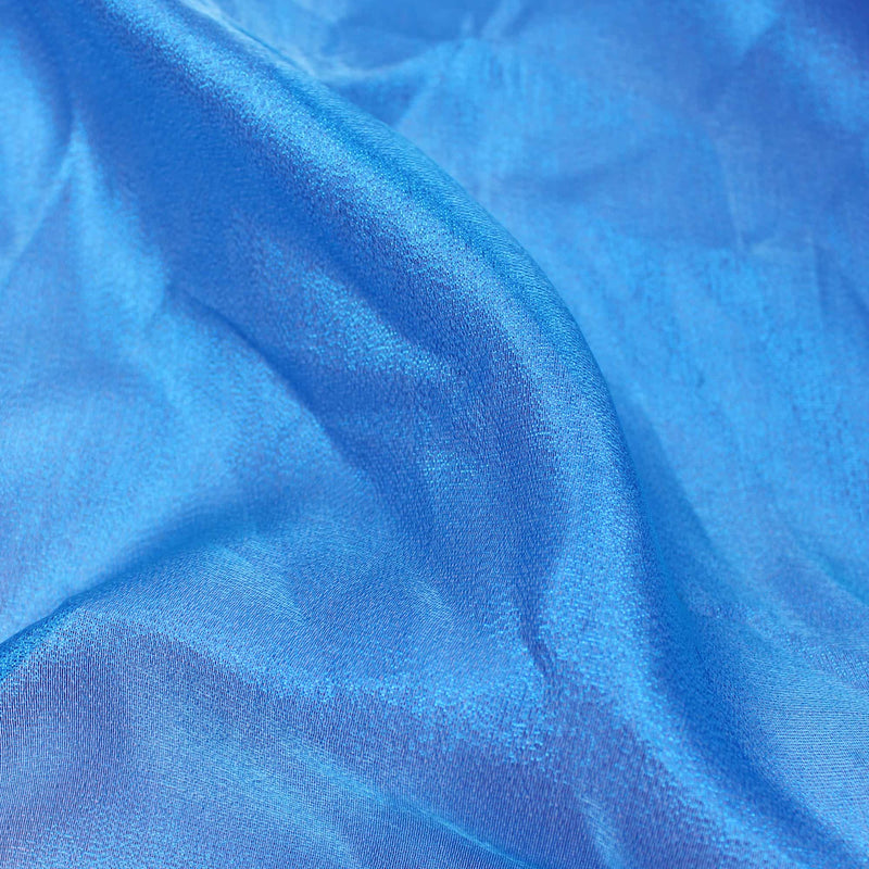 shimmery lightweight see through durable organza fabric Blue