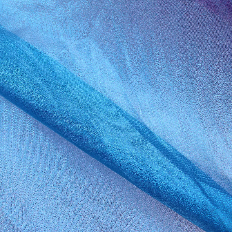 shimmery lightweight see through durable organza fabric Blue