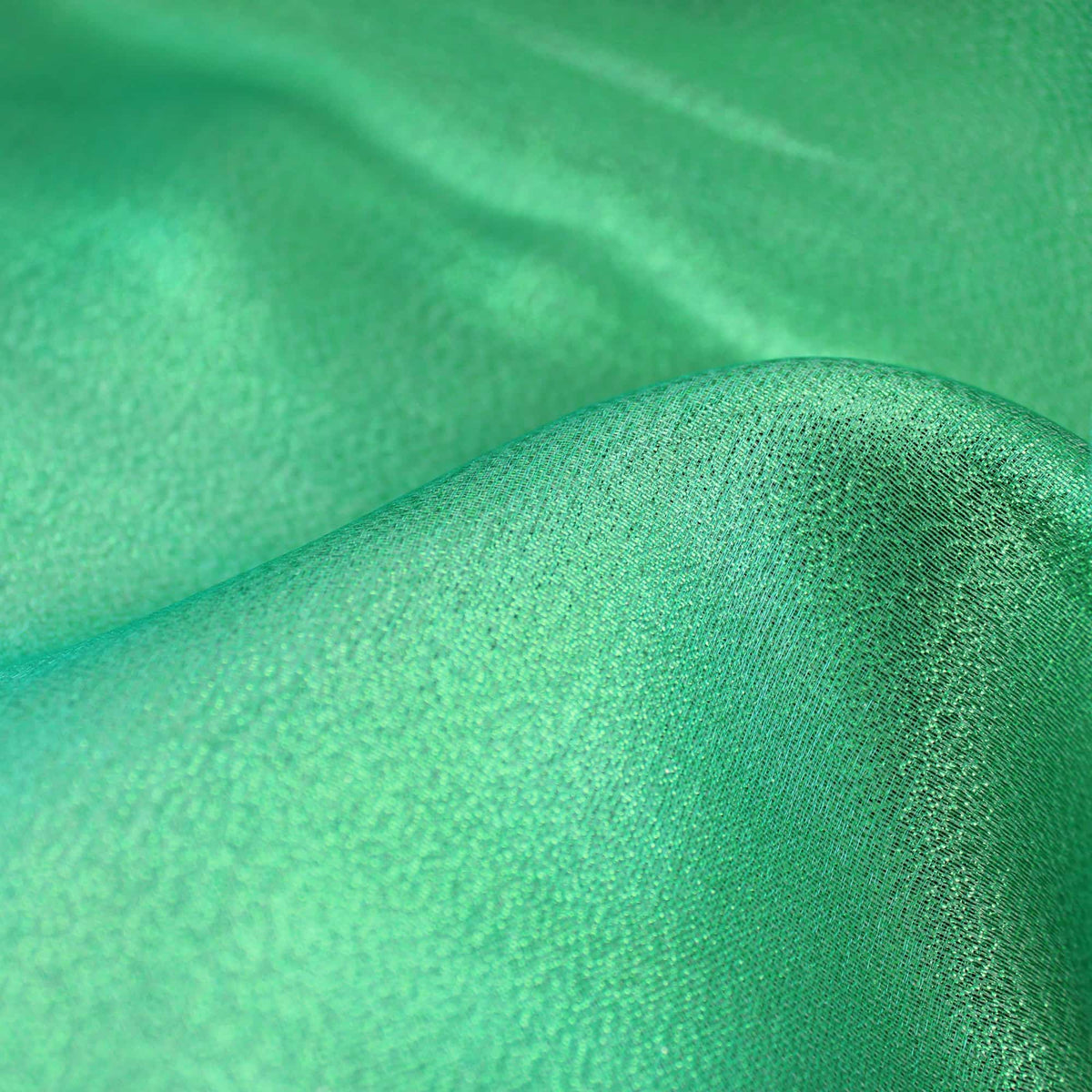 shimmery lightweight see through durable organza fabric Green