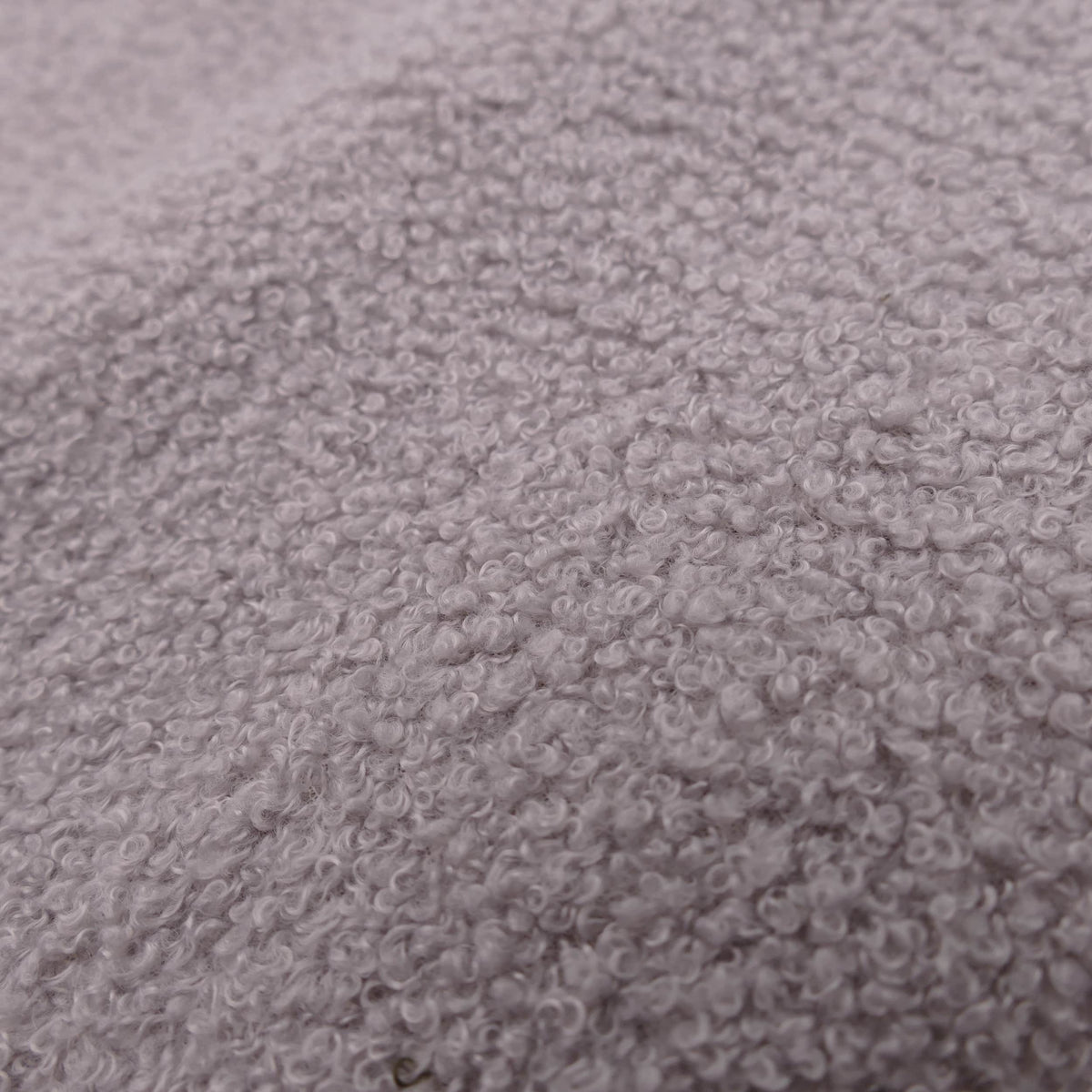 soft sheep wool feel curly tiny boucle furnishing fabric Dusty Grey