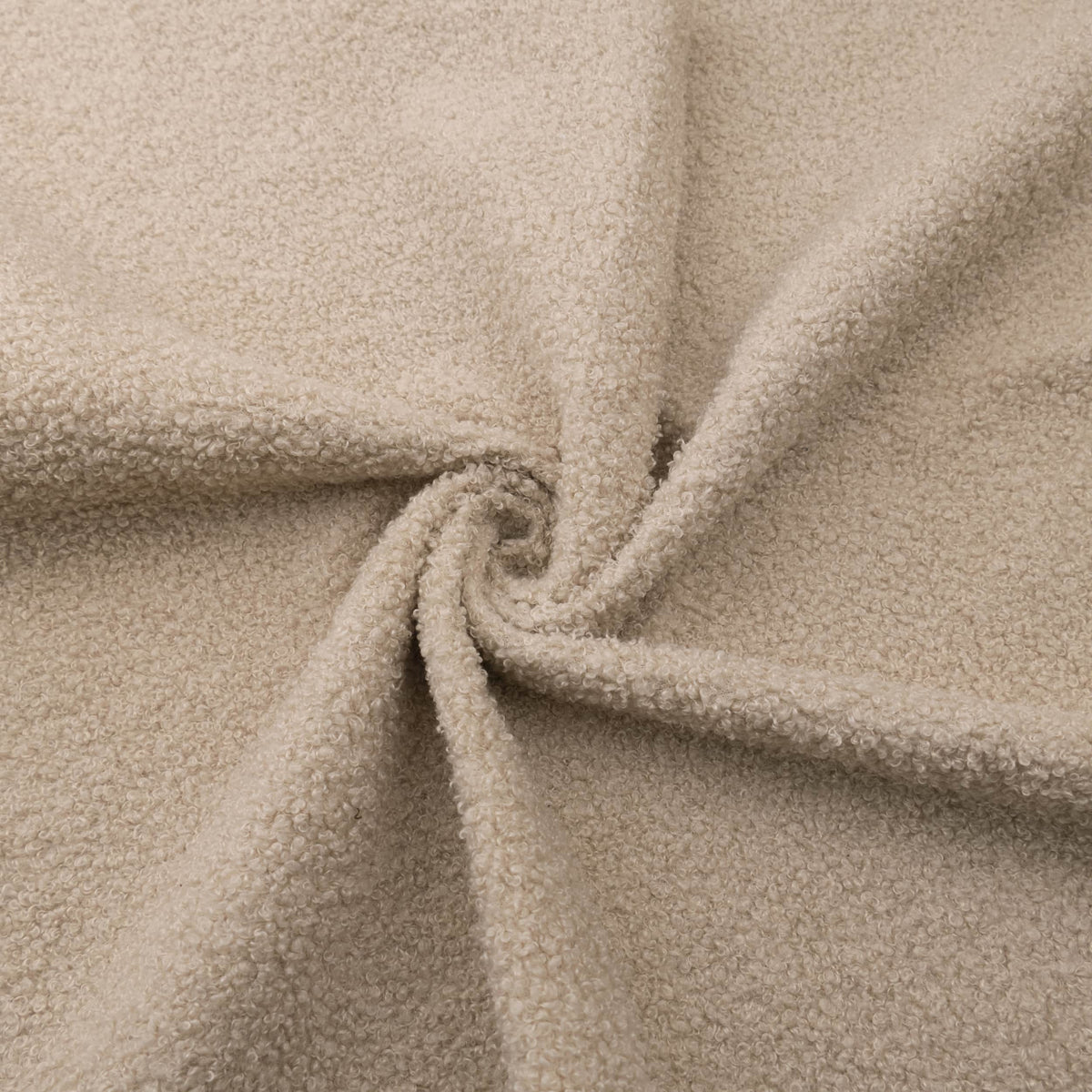 soft sheep wool feel curly tiny boucle furnishing fabric Natural