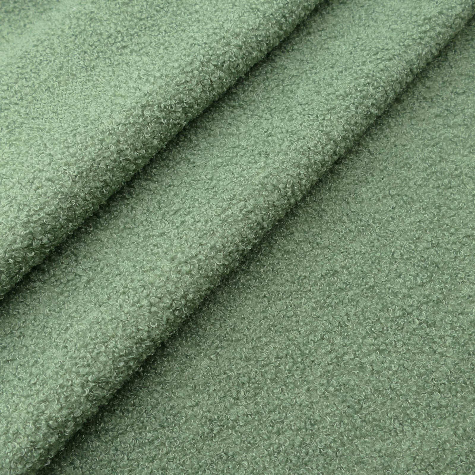 Micro Boucle Curled Sheep Wool Look - Spanish Green – Lullabee Fabrics