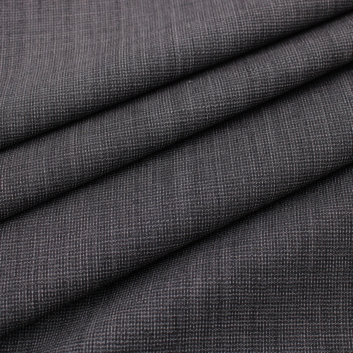 pure wool checked tailoring men fabric Grey