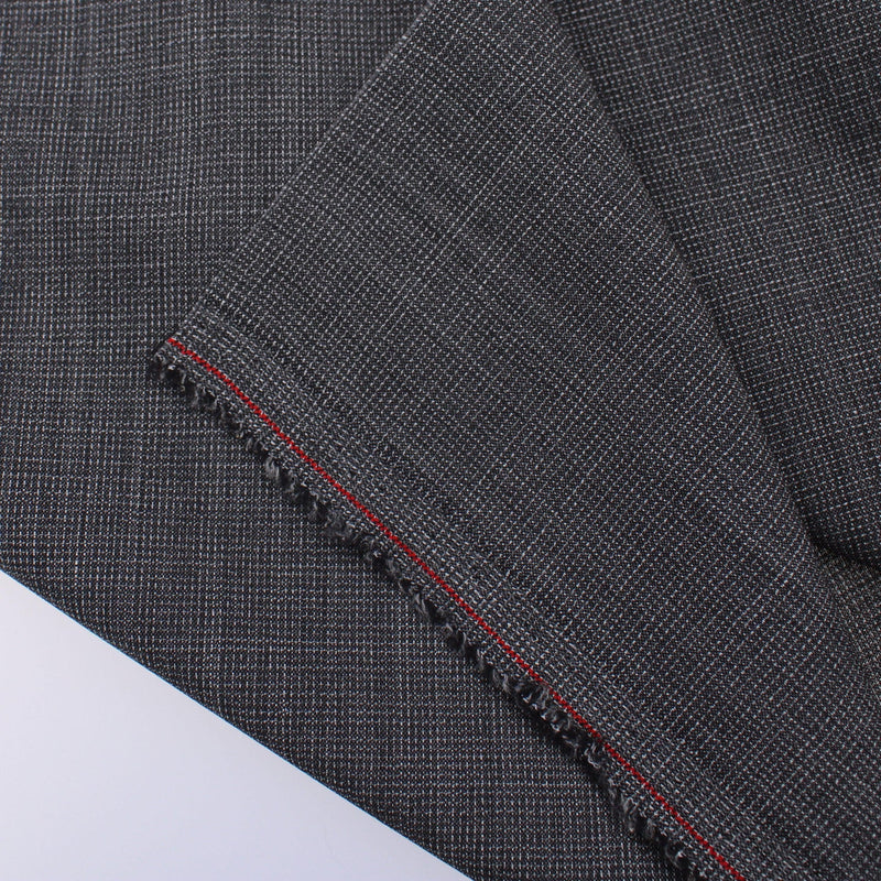 pure wool checked tailoring men fabric Grey