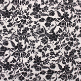 Monochrome Vintage Flowers on Cotton Poplin Print Dressmaking Fabric Material Kids OEKO TEX Women Woven Quilting Pure Print Soft Floral  White