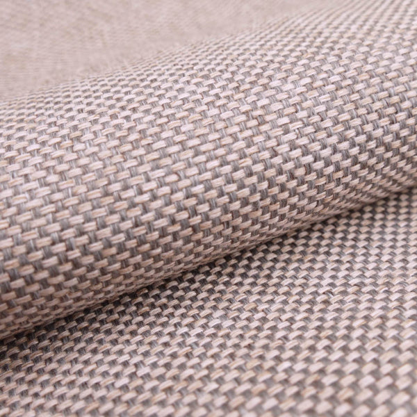 woollen linen look basketweave furnishing fabric Grey Blush Pink