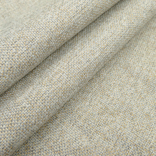 woollen linen look basketweave furnishing fabric Ivory Platinum