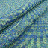 woollen linen look basketweave furnishing fabric Mauritian Sea