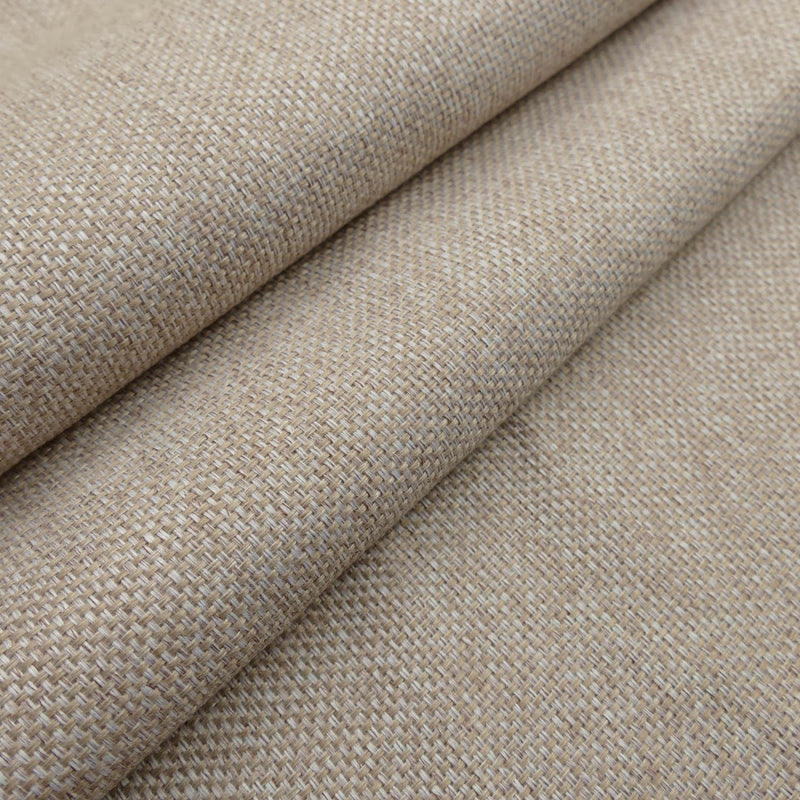 woollen linen look basketweave furnishing fabric Natural