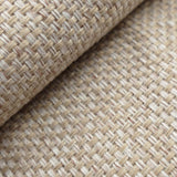 woollen linen look basketweave furnishing fabric Natural