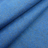 woollen linen look basketweave furnishing fabric Sapphire Gold