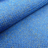 woollen linen look basketweave furnishing fabric Sapphire Gold