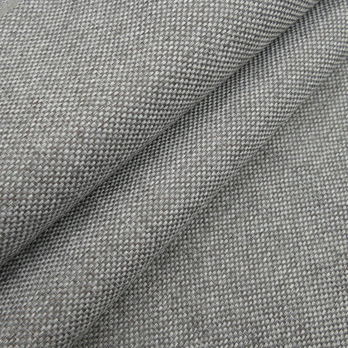 woollen linen look basketweave furnishing fabric Slate Grey