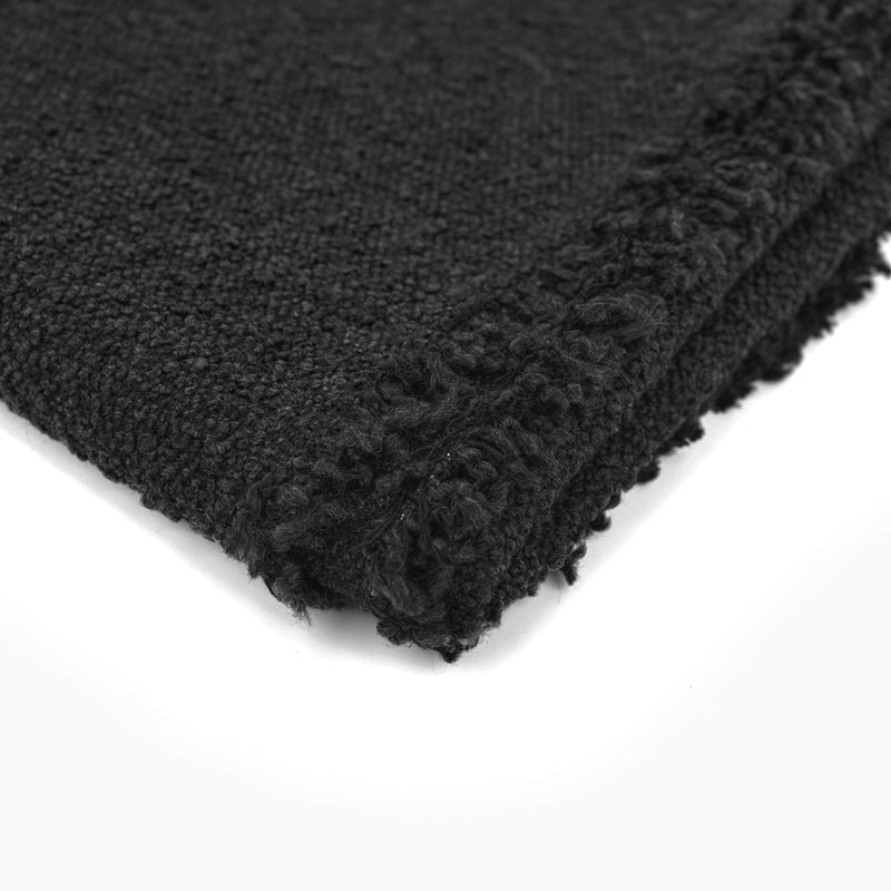 Boucle Tweed Coating Black Upholstery Home Furnishing Fabric Black