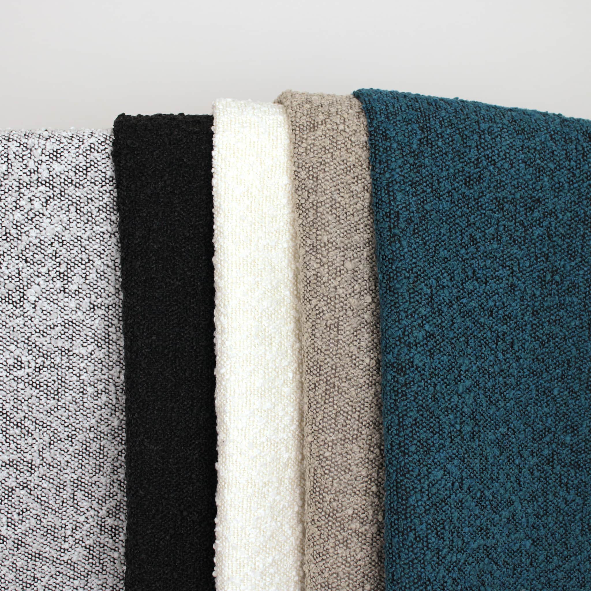 Textured Recycled Polyester Woven - Pecan Boucle Stripes - British Imported main image 0