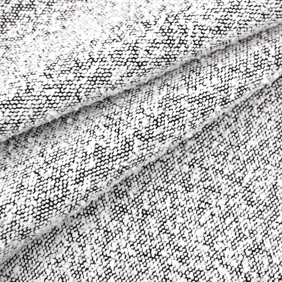 Boucle Tweed Coating White Upholstery Home Furnishing Fabric White On Black