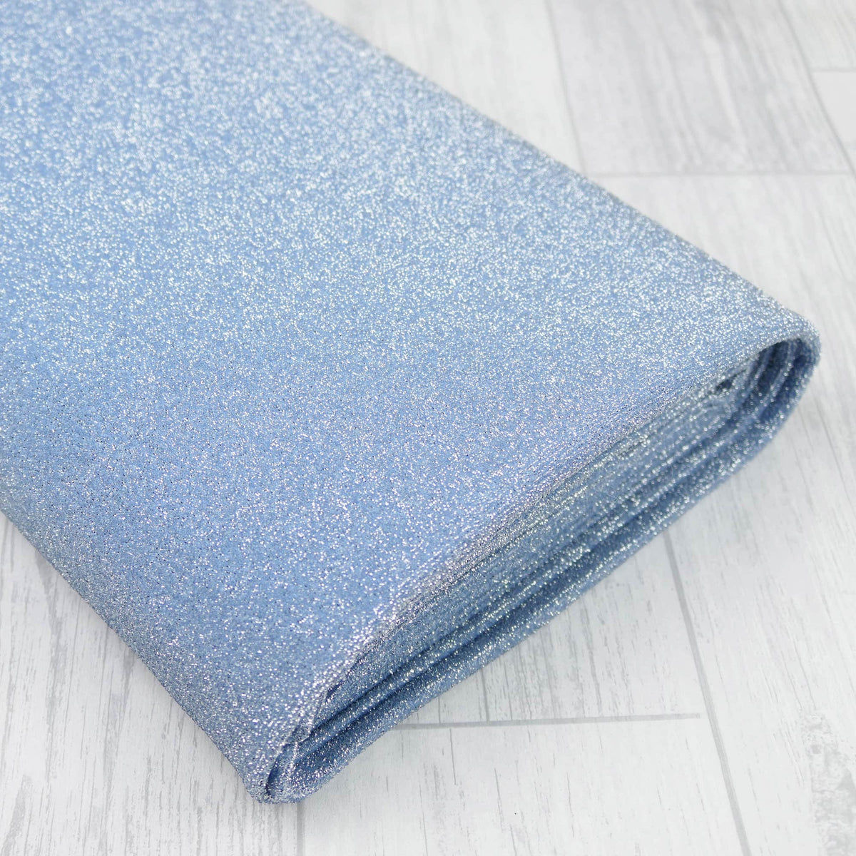 4 way stretch knitted sparkling lurex dressmaking fabric Blue