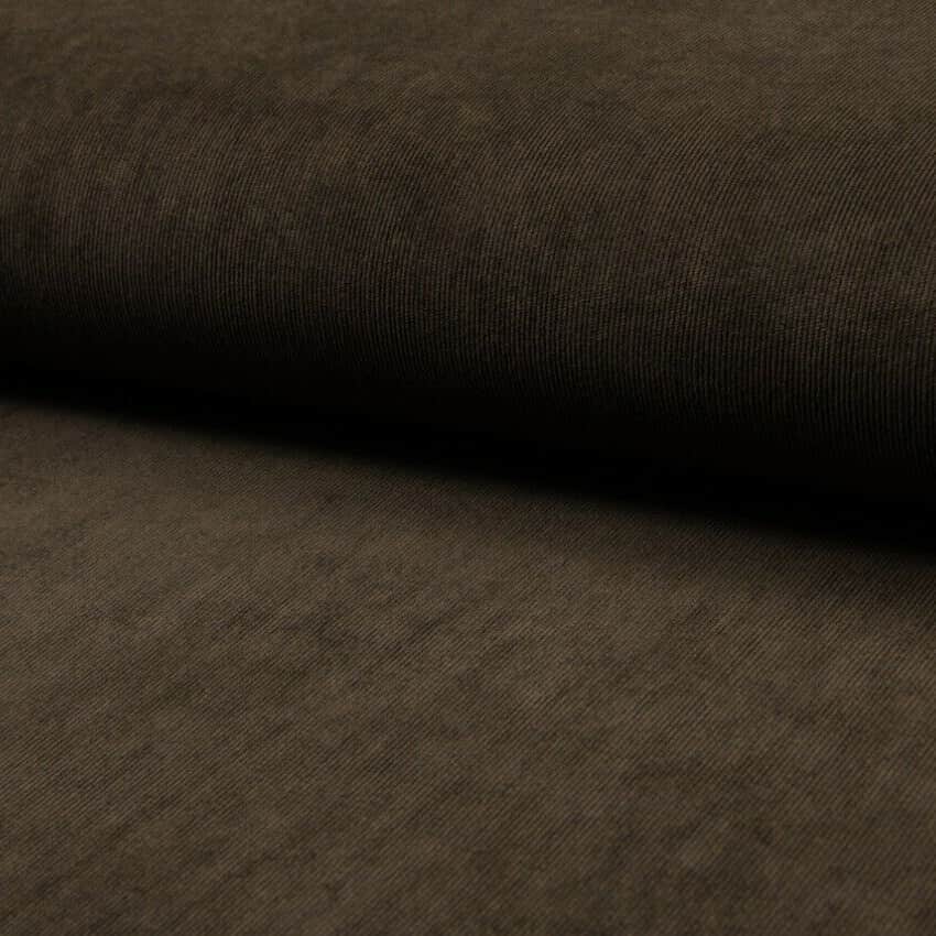 soft stretch cotton 21 wale corduroy dressmaking fabric Brown
