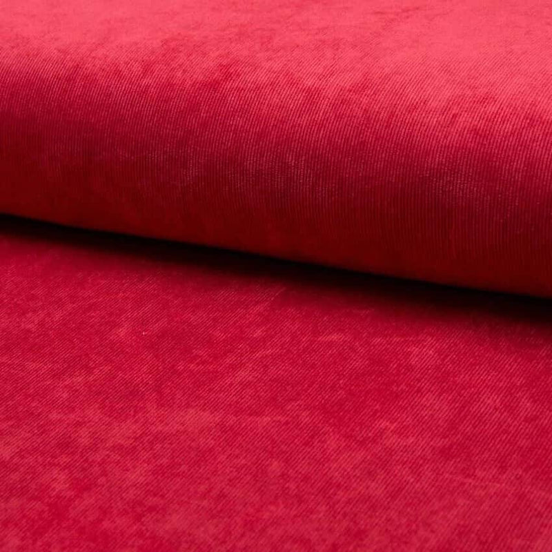 soft stretch cotton 21 wale corduroy dressmaking fabric Red